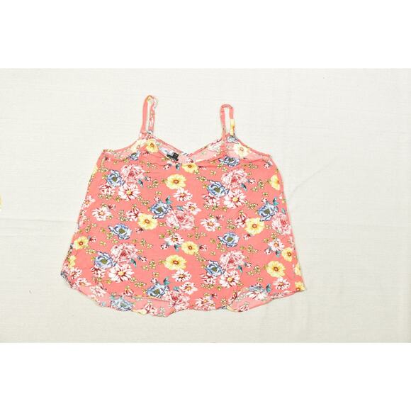 Torrid Pink Floral Print V-Neck Cami Top Plus Size 1 Sleevless Floral - Picture 2 of 8